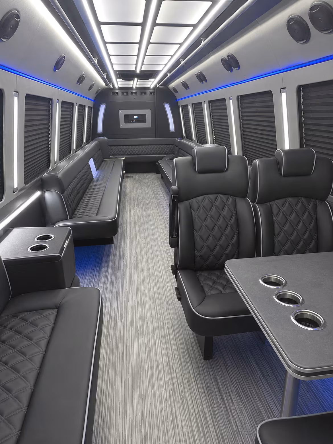 new orleans 25 passenger party bus inside