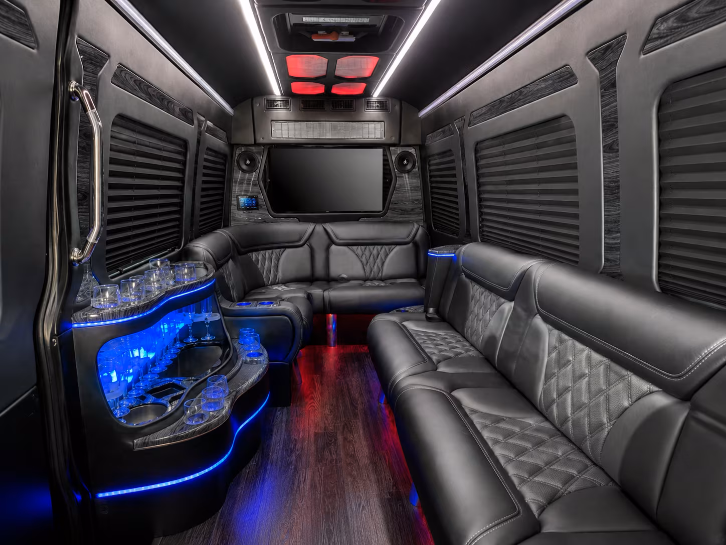 new orleans 30 passenger party bus inside