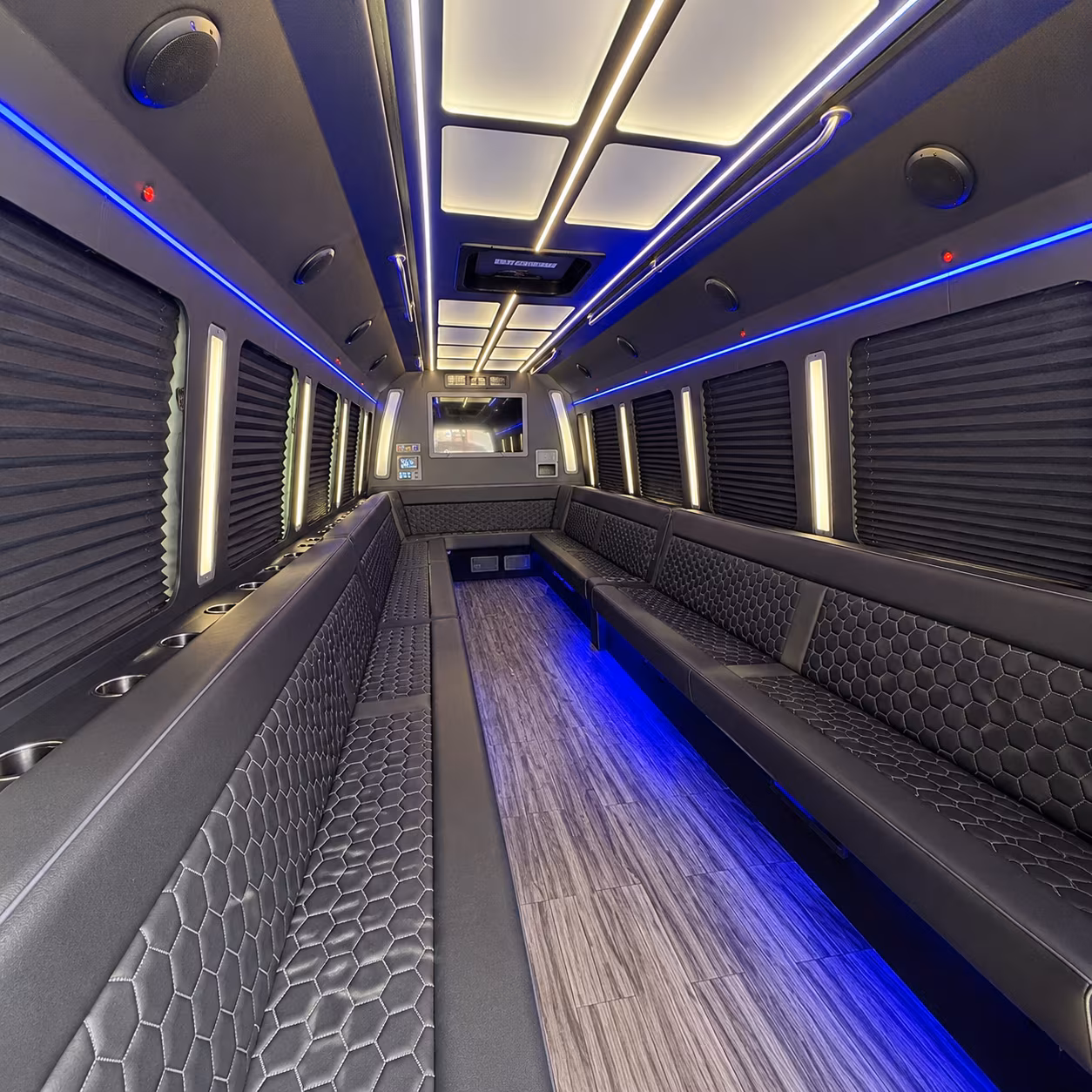new orleans 30 passenger party bus interior