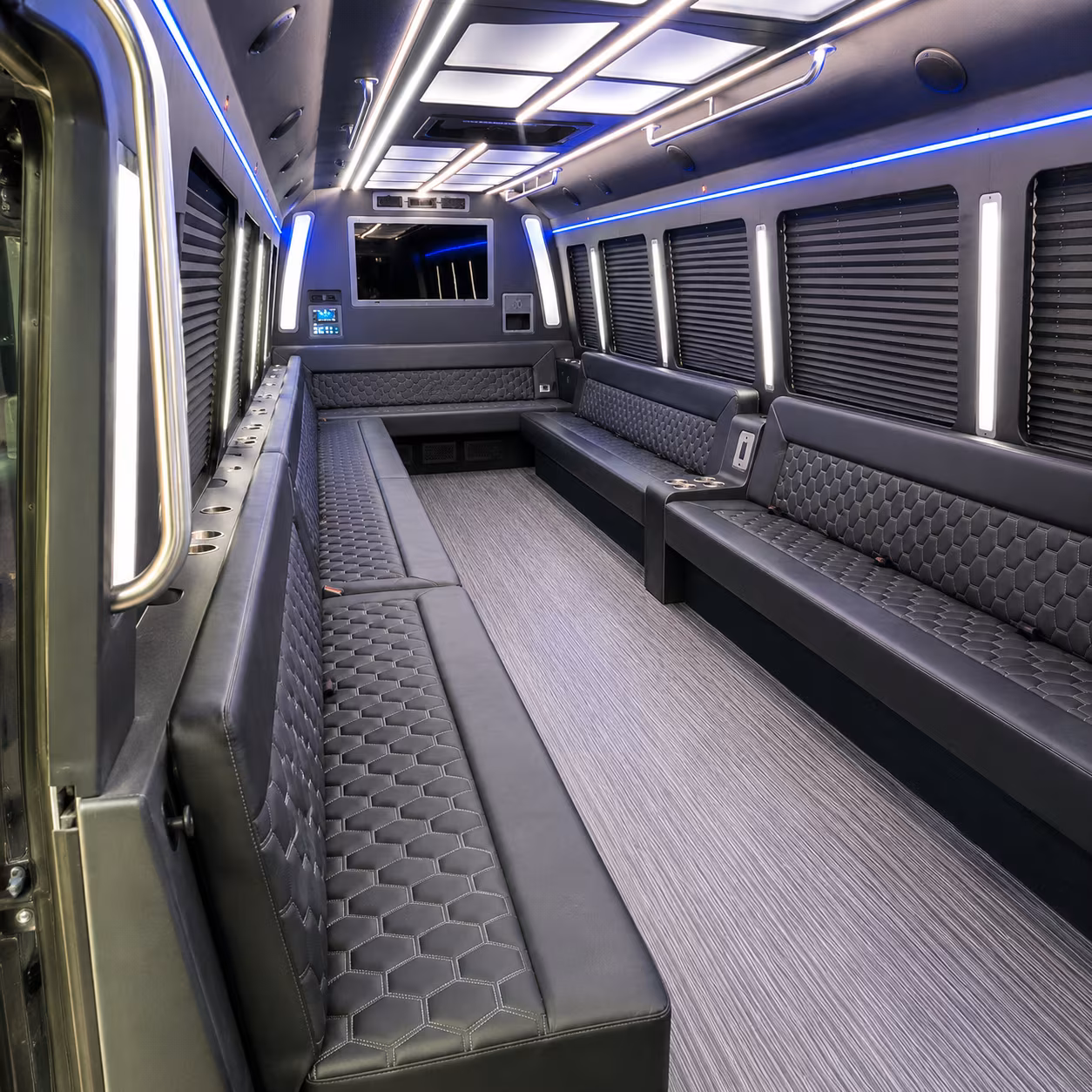 new orleans 40 passenger party bus interior