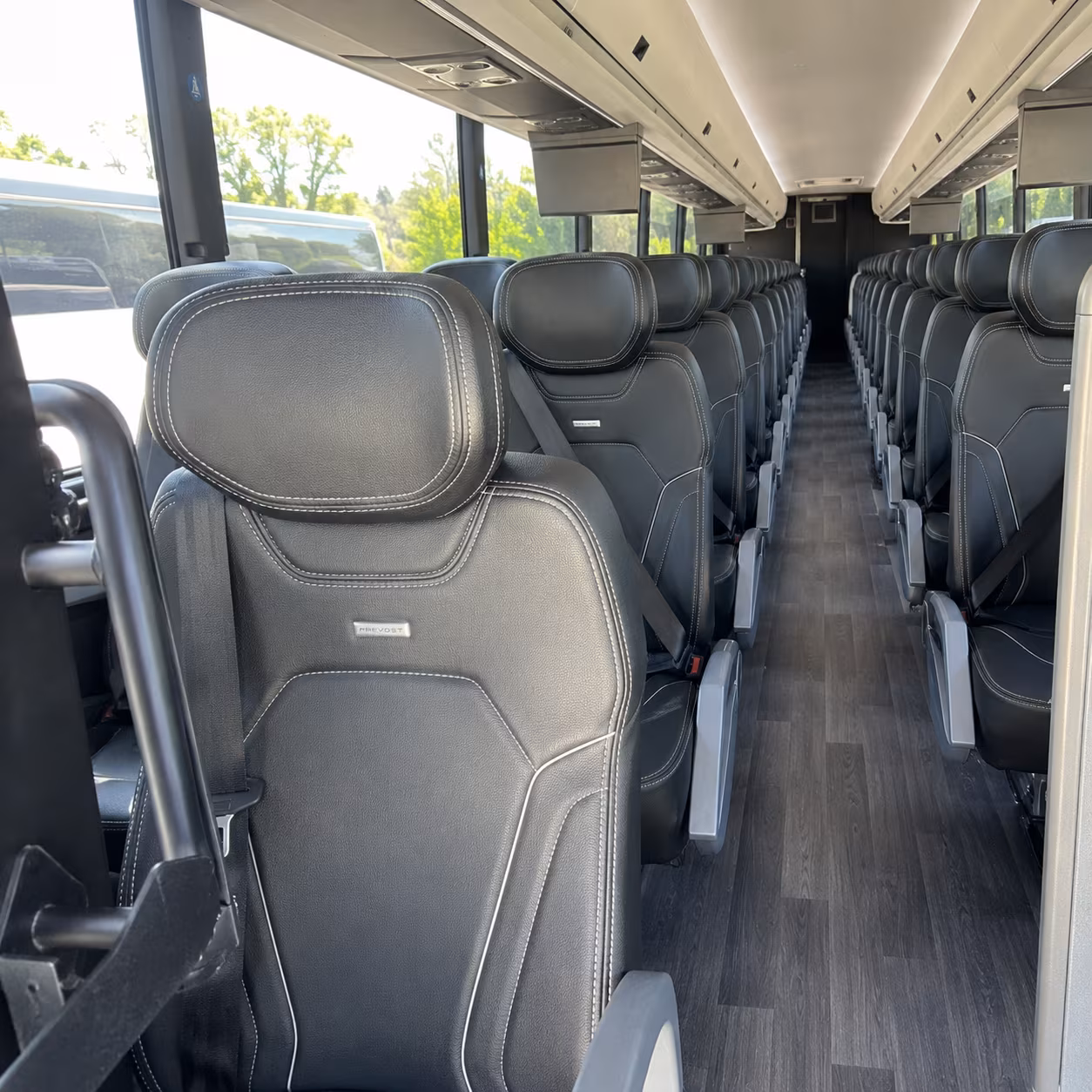 new orleans 56 passenger charter bus inside
