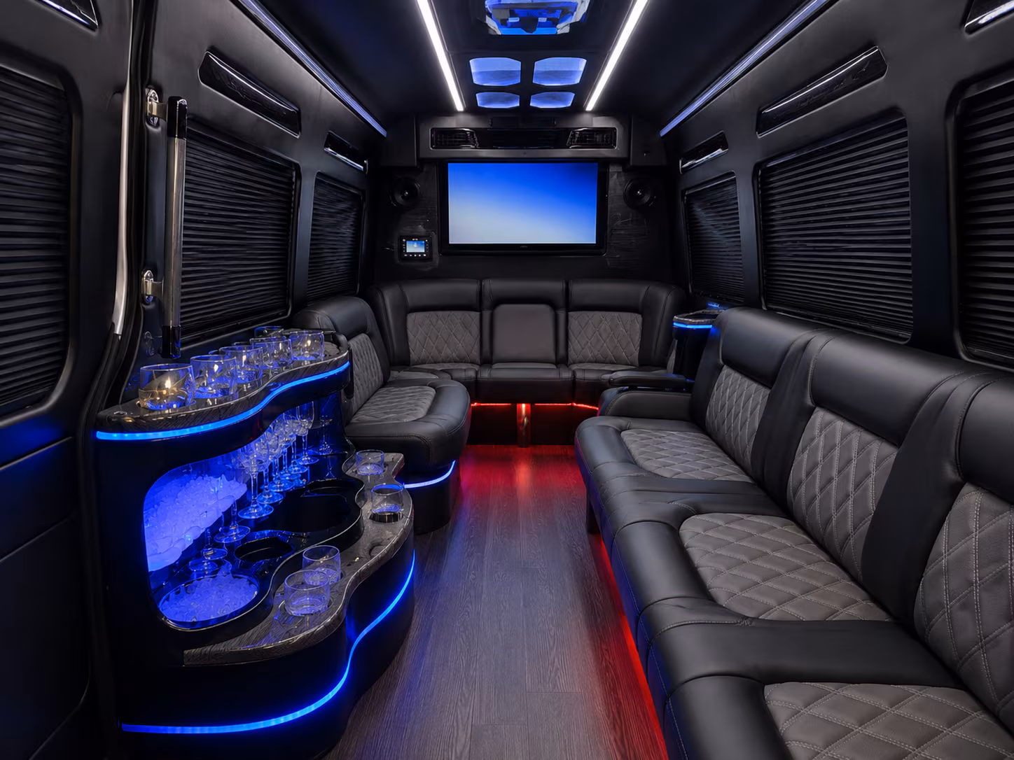 prom night buses serving venues across the french quarter and warehouse district